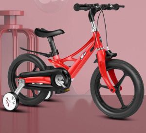 Russle Kinderfiets stoer rood met zijwieltjes 14 inch | Handremmen | Jongens | Meisje | Cadeau | Sinterklaas | Kerst | Verjaardag | Peuter | Kleuter | Driewieler | Gepersonaliseerd