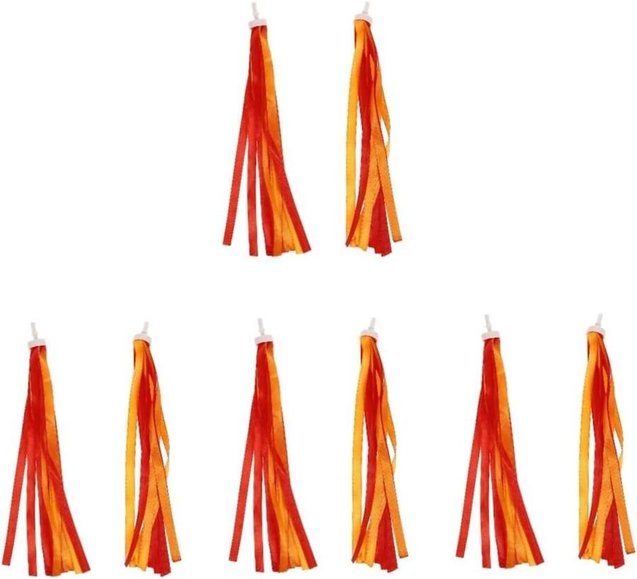 Kinderfiets Streamers Fiets Kwasten Stuur Fiets Versieren Set van 5 Paar 28 cm Lengte Multicolor