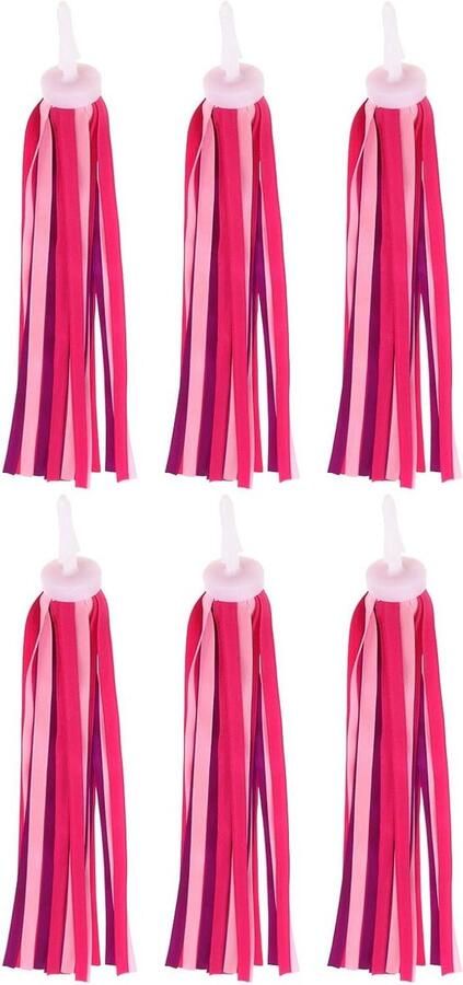 Kinderfiets Streamers Fietsdecoratie Kwastjes Speels Accessoire Eenvoudige Installatie 6 Stuks Kleuren