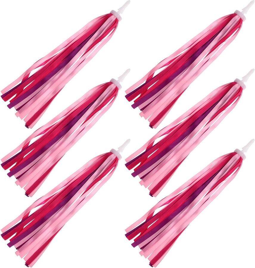 Kinderfiets Streamers Fietslinten Kwastjes Fiets Versieren Opvallend Effect 6 Stuks Roze