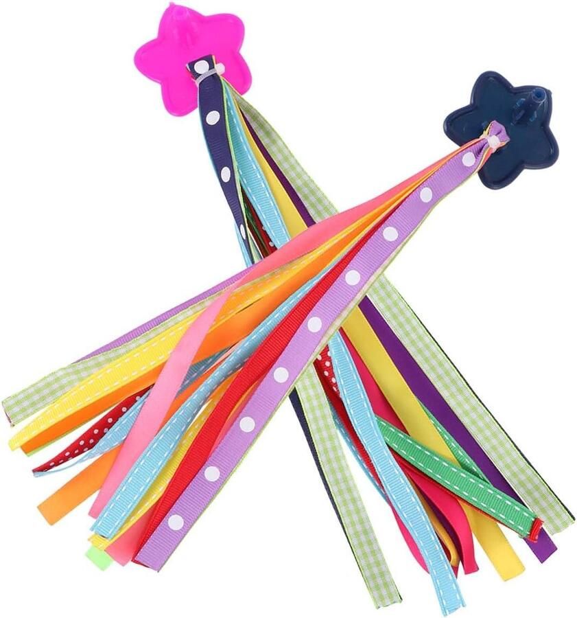 Kinderfiets Streamers Fietslinten Stuurband Fiets Decoratie Kleurrijk Glanzend Ontwerp 24 cm Lengte Multicolor
