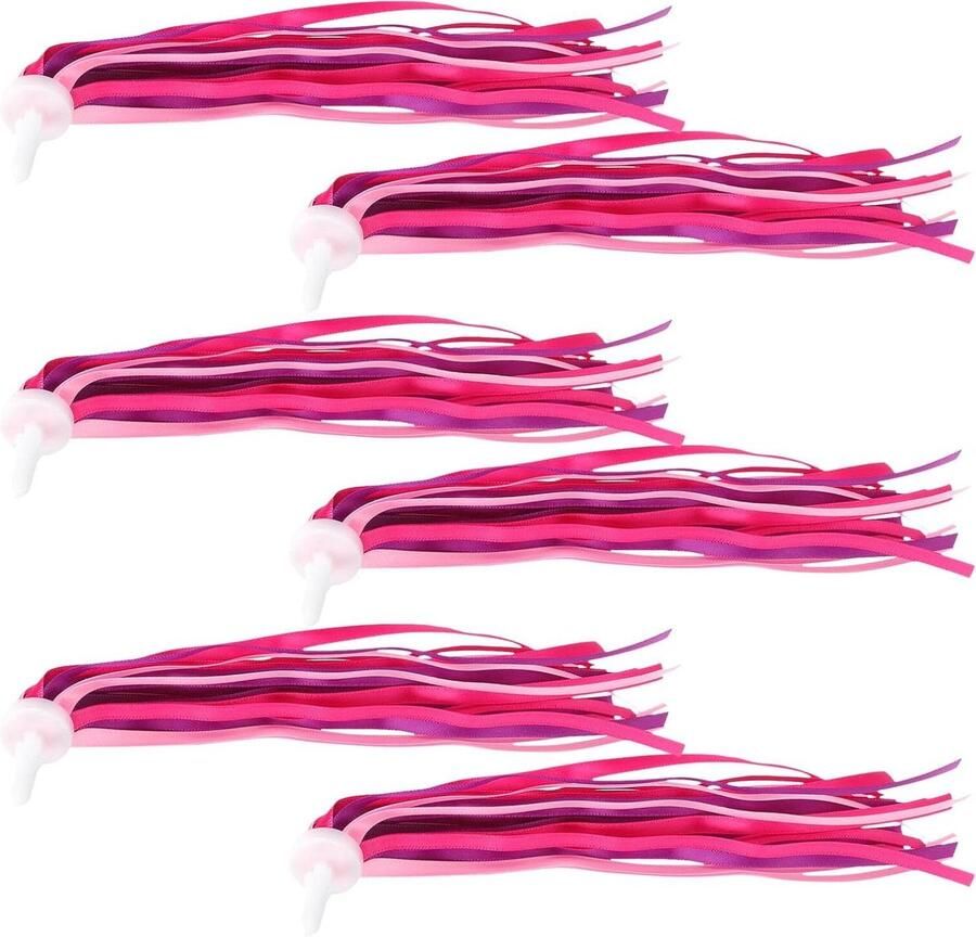Kinderfiets Streamers Fietslinten Stuurlinten Fiets Decoratie Lichtgewicht Polyester 26 cm Roze