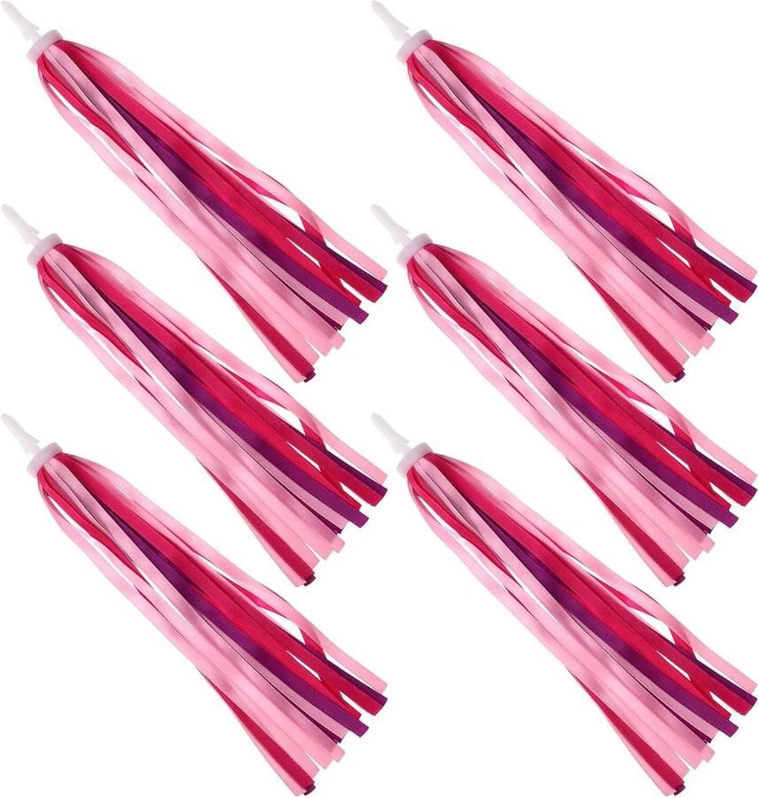 Kinderfiets Streamers Stuur Kwastjes Fiets Decoratie Universele Bevestiging 6 Stuks Kleuren