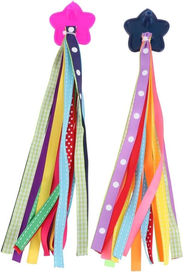 Kinderfiets Stuurstreamers Fietslinten Kwastjes Fiets Decoratie Levendige Kleuren 24 cm Multi