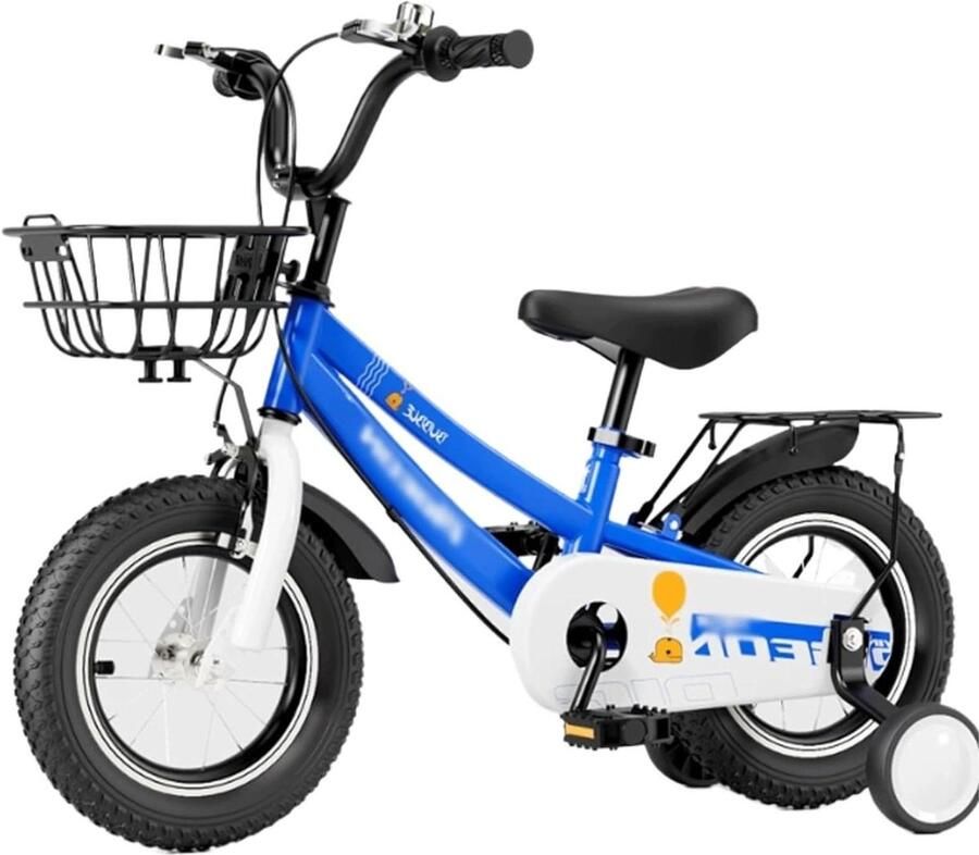 Kinderfiets Trapauto Buitenspelen d en zijwieltjes 12-18 inch Blauw