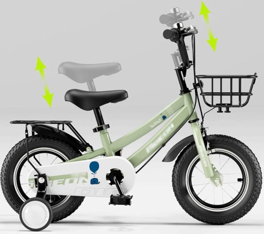 Kinderfiets Trapfiets Leren Fietsen Met Zijwieltjes 12 inch Blauw