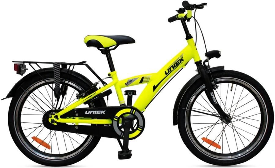 Kinderfiets Uniek 1S 20'' Geel Zwart