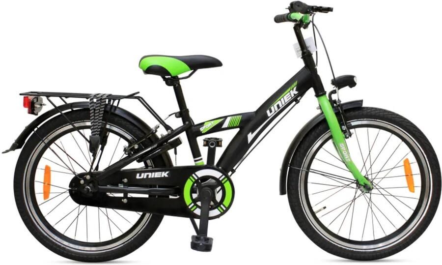 Kinderfiets Uniek 1S 20'' Zwart Groen