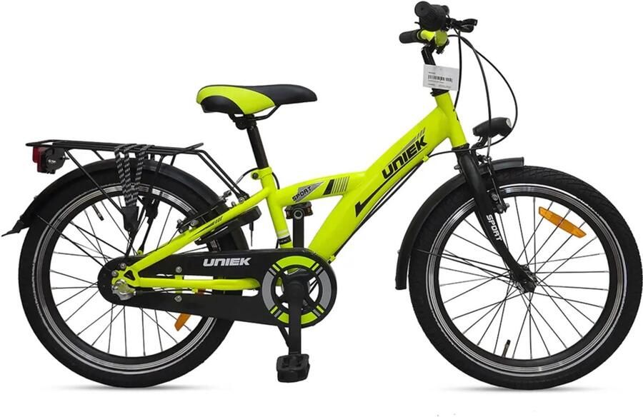Kinderfiets Uniek 3S 20'' Geel Zwart
