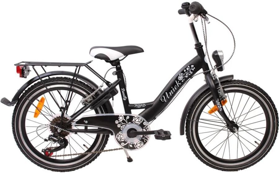 Kinderfiets Uniek FunRide (V-Brake + V-Brake) M 24'' 7N Wit Zwart