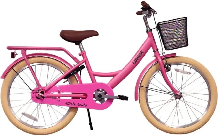 Kinderfiets Uniek Girly 20'' 1N Roze