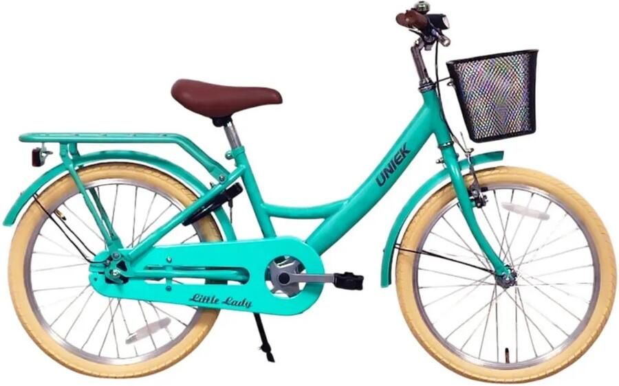 Kinderfiets Uniek Girly 20'' 1N Turquoise