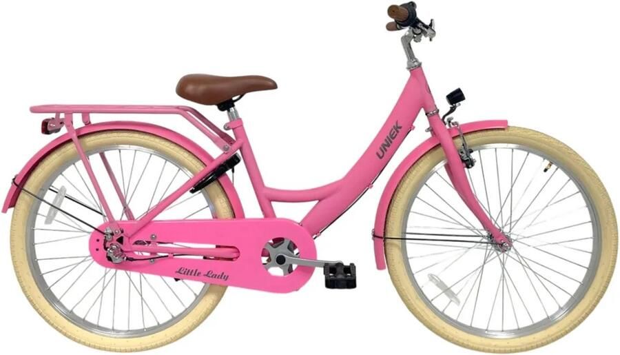 Kinderfiets Uniek Girly 24'' 3N Roze