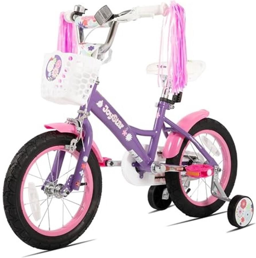 Kinderfiets voor meisjes 12-16 inch Met luchtbanden Paars