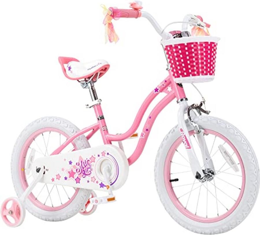 Kinderfiets voor meisjes 12 tot 20 inch met mand ideaal voor kinderen van 3-12 jaar
