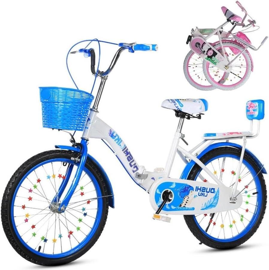 Kinderfiets Vouwfiets Stadsfiets Kinderen Vrije Tijd Snel Opvouwbaar 22 Inch Zwart - Foto 1