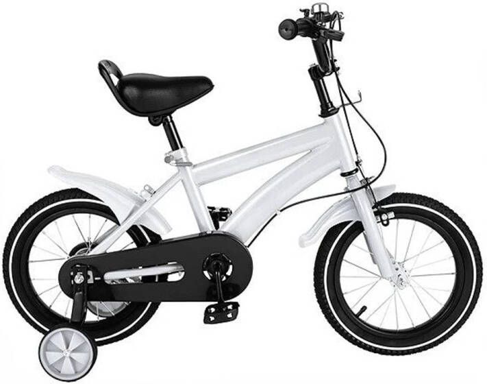 Kinderfiets wit- kinderfietsen kinder fiets kinderfiets 14 inch spelen buitenspelen
