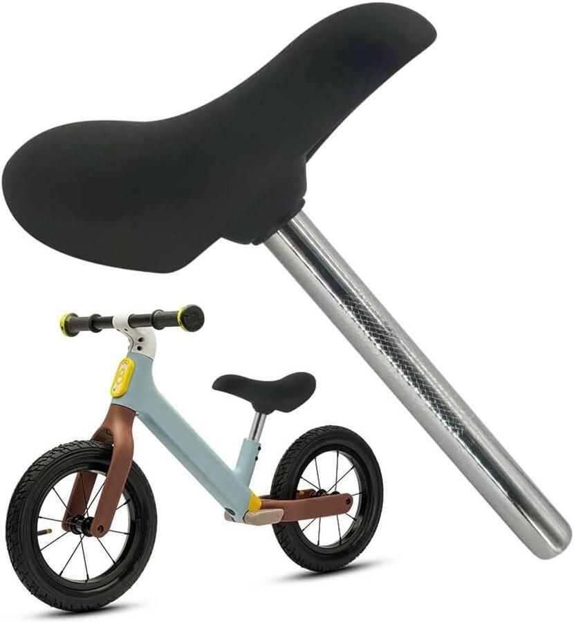 Kinderfiets Zadel Reservezitje Fiets Comfortabel Fietsen Duurzaam IJzeren Frame 10 Inch Zwart