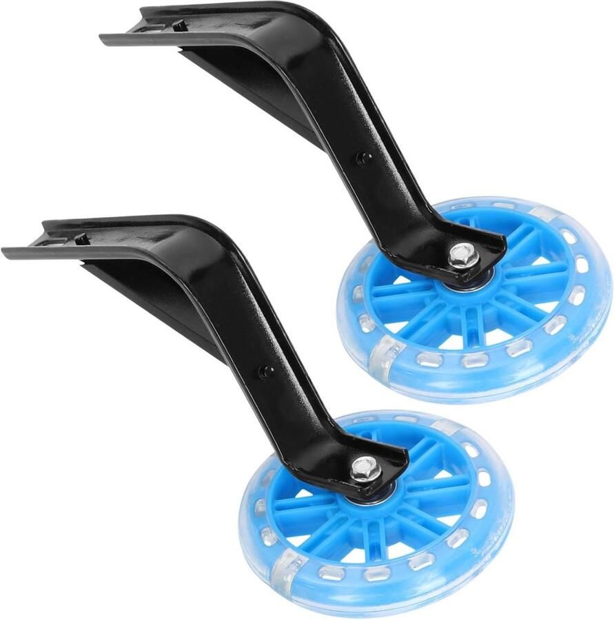Kinderfiets Zijwielen Hulpwielen Set Fietsen Leren Gedempt Geluid 18x11CM Blauw