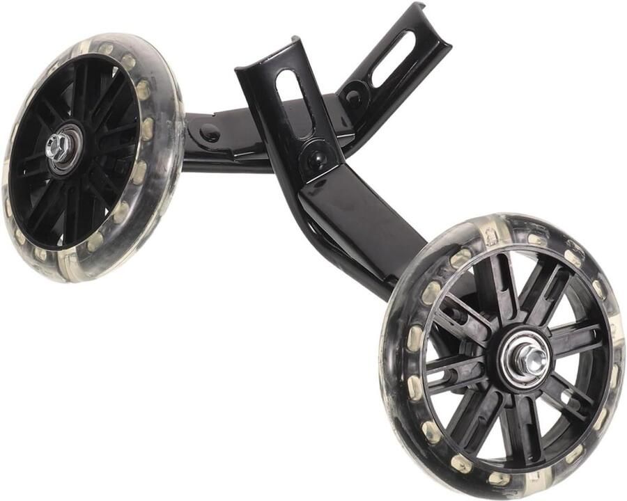 Kinderfiets Zijwielen Ondersteunende Wielen Veilig Leren Fietsen Met Knipperlicht Functie Voor 12-inch Fietsen Zwart