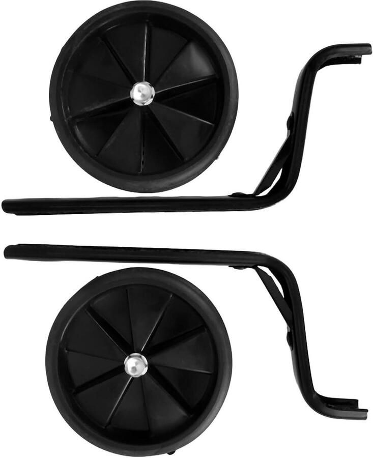 Kinderfiets Zijwieltjes Hulpwiel Set Veilig Leren Fietsen Universele Pasvorm 12-20 Inch Wielen Zwart
