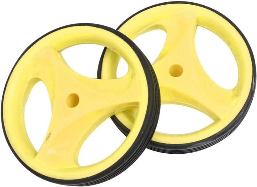 Kinderfiets Zijwieltjes Hulpwielen Fiets Veilig Leren Fietsen Knipperend Licht Effect 2 inch Geel