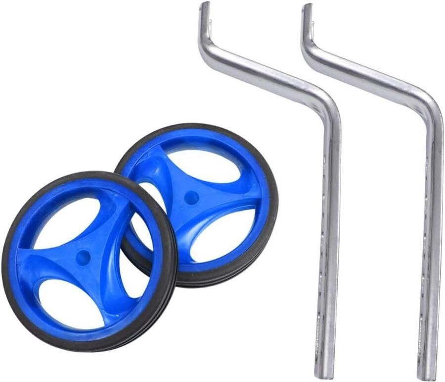 Kinderfiets Zijwieltjes Loopfiets Hulpwiel Fietsen Leren Knipperend Licht 11 x 11 cm Blauw