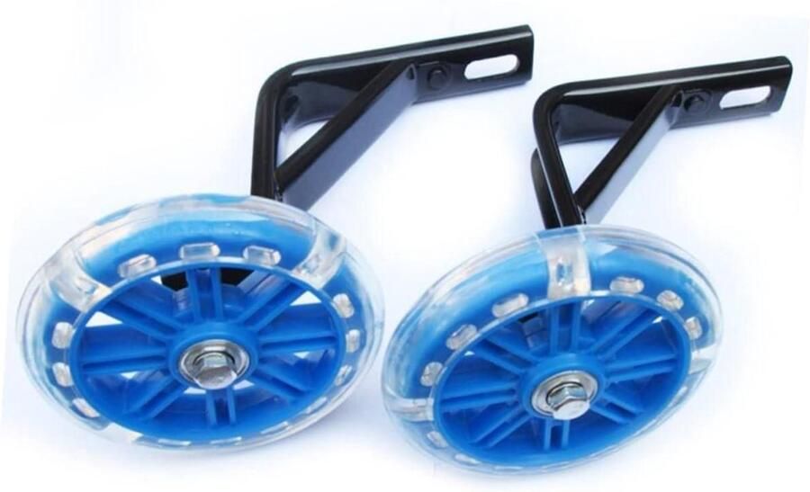 Kinderfiets Zijwieltjes Oefenwielen Stabilisator Veilig Leren Fietsen Universele Pasvorm 11 cm Lengte Blauw