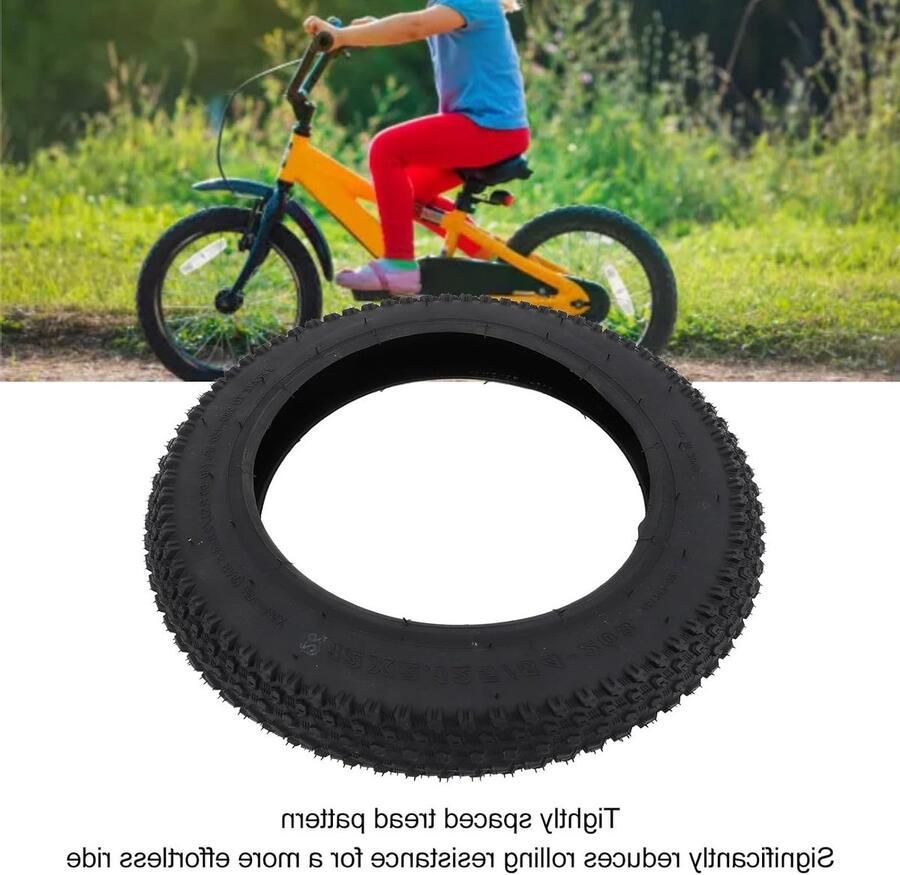 Kinderfietsbanden 12 x 2.125 Inch Rubber Vervangingsaccessoires voor Mountainbike en Wegfiets Duurzaam en Betrouwbaar voor Buitenactiviteiten