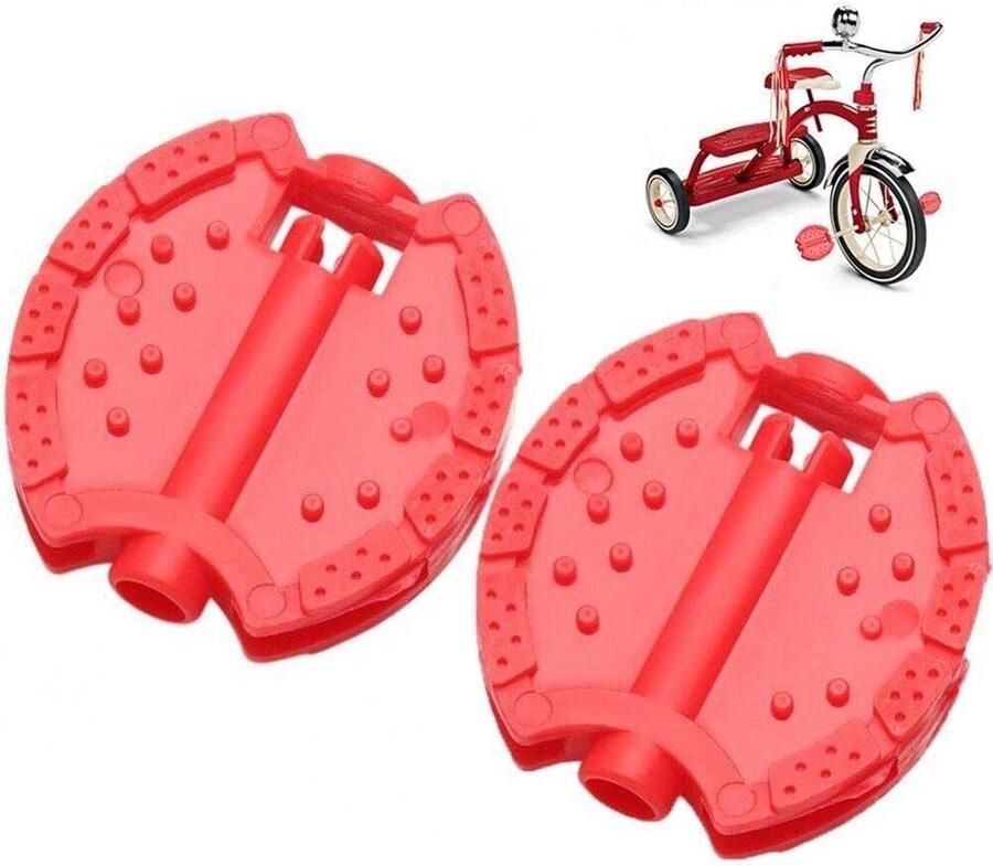 Kinderfietspedalen Rood Antislip Vervangingspedalen voor Kinderfietsen en Driewielers