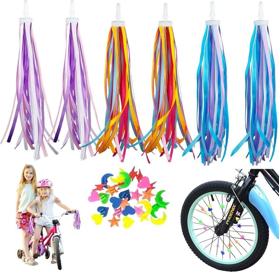 Kinderfietsslangen 3 paar kleurrijke stuurbanden voor kinderfietsen