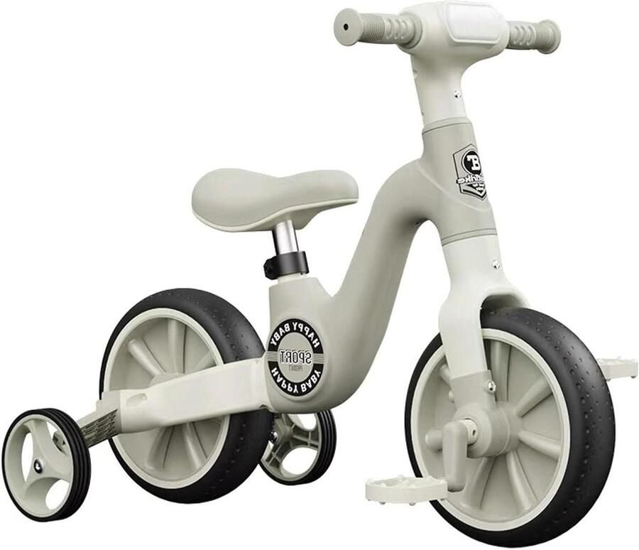 Kinderloopauto Driewieler Loopfiets Kinderfiets Ontwikkeling Evenwicht Verstelbaar Zadel 68 cm Lengte Groen