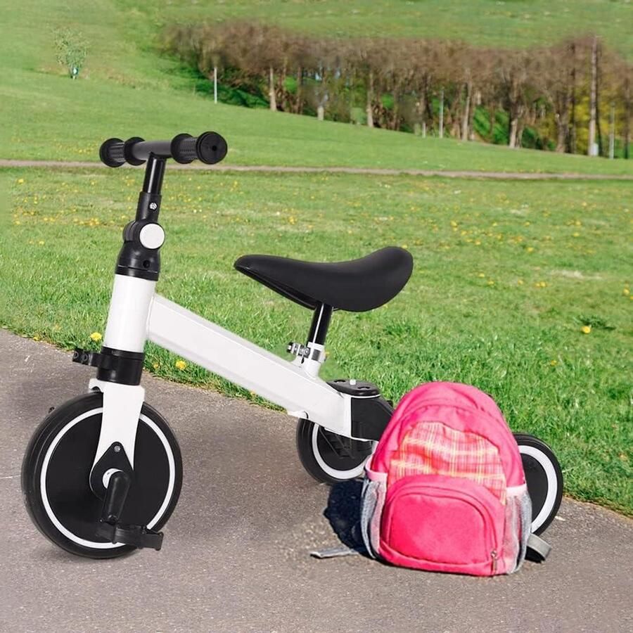 Kinderloopfiets Driewieler Kinderen Balans Trainen Lichtgewicht Duurzaam 18 Maanden tot 4 Jaar Wit
