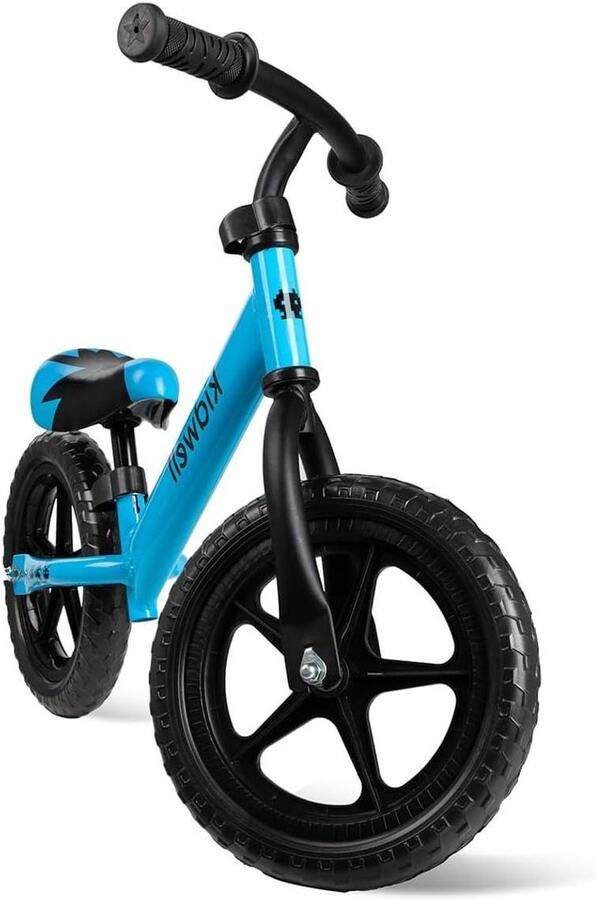 Kinderloopfiets Driewieler Motorische Ontwikkeling Lichtgewicht Stalen Frame 12 Inch Wielen Blauw