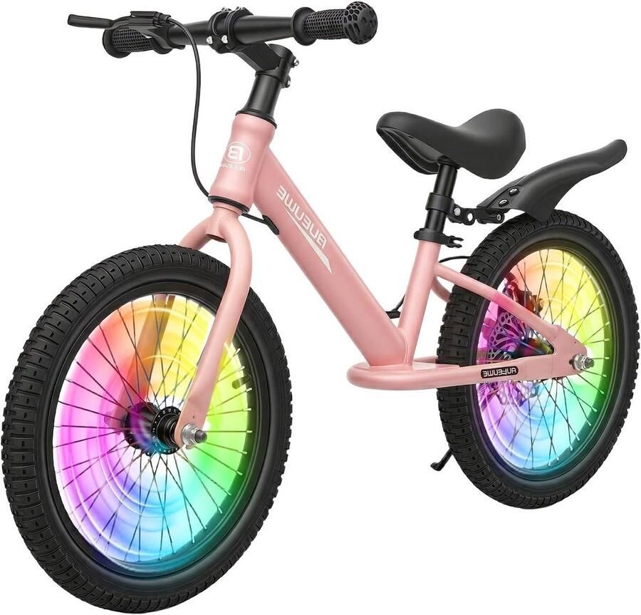 Kinderloopfiets Loopfiets kinderen Leren fietsen Veilige schijfrem 16 inch Roze