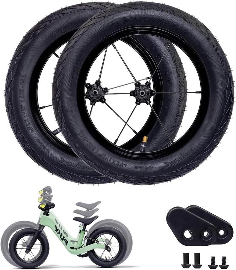 Kinderloopfiets wielen Loopfiets banden Fietsen Oefenen FlipChip Technologie 14 Inch Zwart