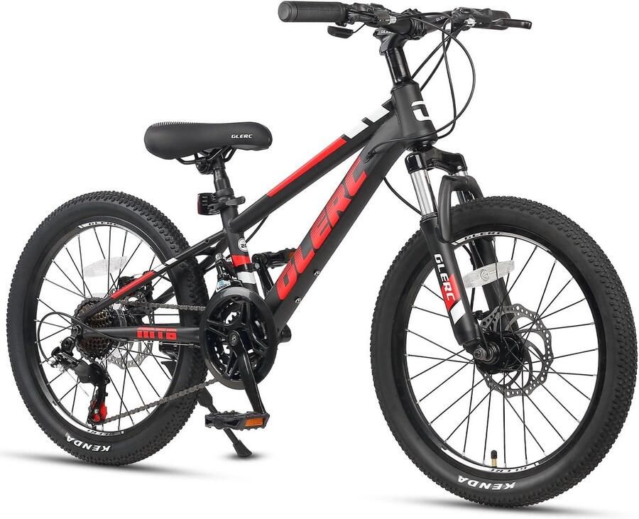 Kindermountainbike sfiets sfiets Buiten Spelen 21 Versnellingen Voorvorkvering 20 Inch Zwart