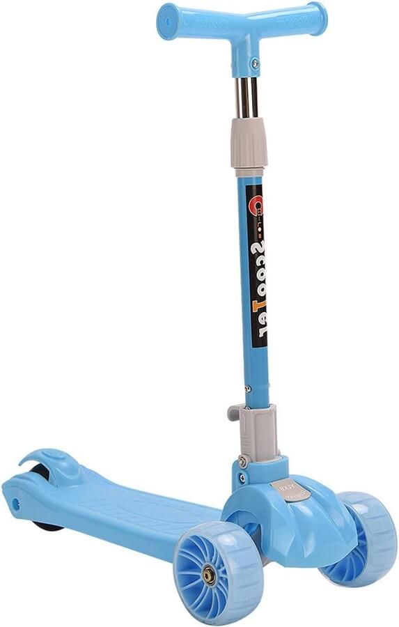 Kinderstep 3 wielen Driewieler step Buiten spelen In hoogte verstelbaar 12 cm wielmaat Blauw