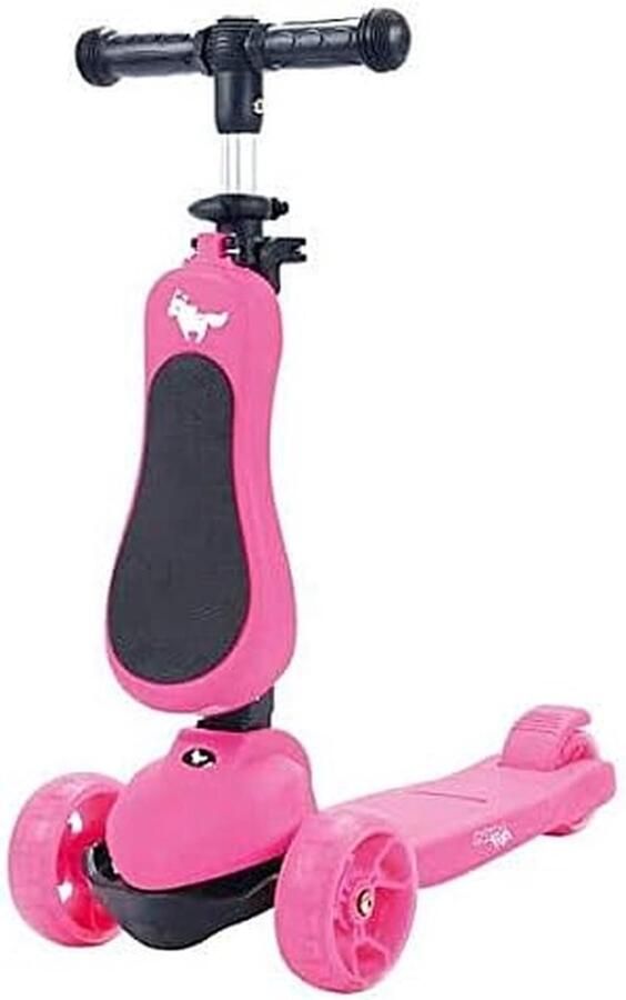 Kinderstep Loopfiets 2-in-1 Buiten Spelen Afneembare Zitting 63-80 cm Verstelbaar Roze