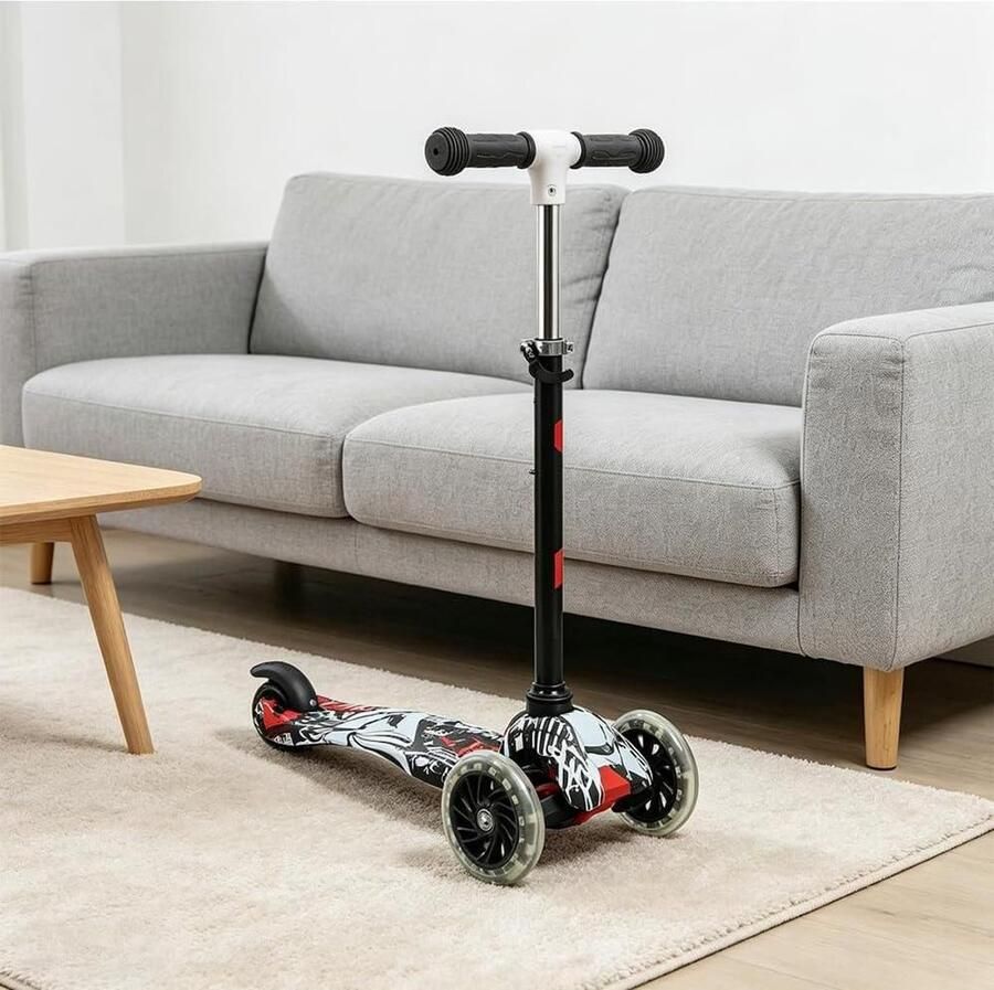 Kinderstep Loopfiets Buiten spelen 5-in-1 ontwerp In hoogte verstelbaar Knipperende wielen