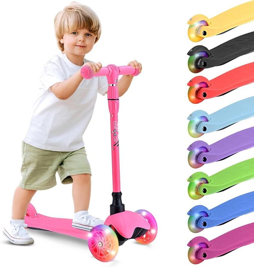 Kinderstep Step Driewieler Buiten Spelen Verstelbaar Stuur 63.5cm 72.5cm Watermeloen