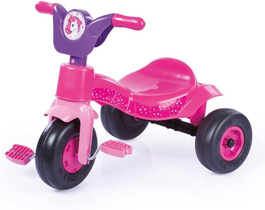 Kindertricycle Roze met Eenhoorn Thema Loopfiets voor Peuters