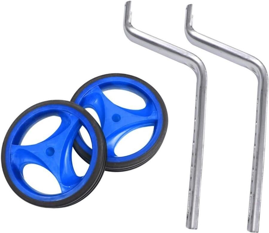 Kindfiets Ondersteunwielen Zijwieltjes Kinderfiets Leren Fietsen Knipperend Licht 11x11cm Blauw