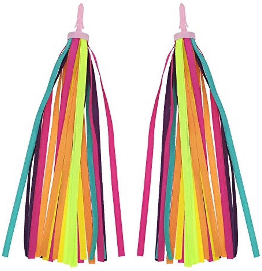 Kleurige Fietsstuur Streamers voor Kinderfietsen Set van 2 Fietsaccessoires voor en