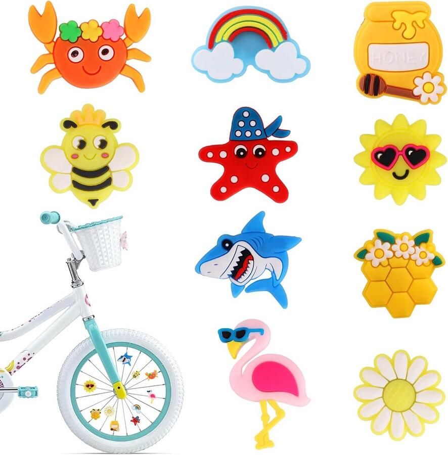 Kleurrijke Spakenclips voor Kinderfiets Decoratieve Fietsaccessoires voor en
