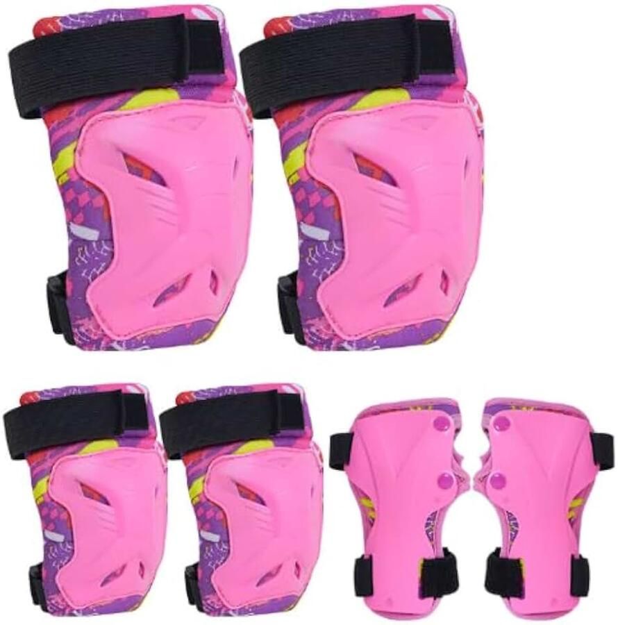 Kniebeschermers voor kinderen 6-in-1 beschermer inline skates voor kinderen van 2-14 jaar voor en beschermingsset voor skateboard scooter loopfietsen skateboards - Foto 2