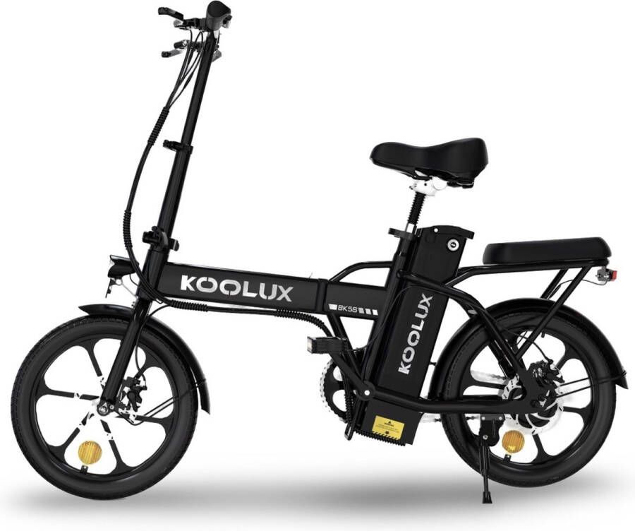 Koolux BK5 Elektrische Fiets Opvouwbare E-bike 16 Inch 250W Motor Zwart