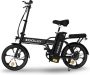 Koolux BK5 Elektrische Fiets Opvouwbare E-bike 16 Inch 250W Motor Zwart - Thumbnail 2