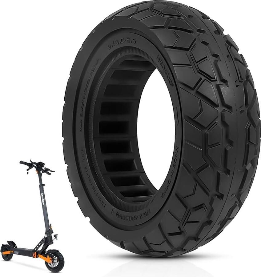 Kukirin G2 Pro Massief wiel 9 x 3 0-5 voor elektrische step (versie 2024 later) banden voor offroad terreinwagen 22 9 cm reservebanden lekbestendig reservewiel (1 wiel)