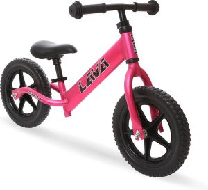 LAVA SPORT loopfiets Ultralichte kinderfiets vanaf 2 jaar loopfiets voor en 12 inch wielen in hoogte verstelbaar stuur en zadel aluminium frame Eva banden Roze
